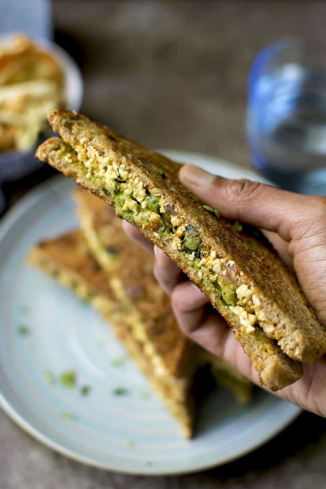 Sandwich with Paneer & Spinach