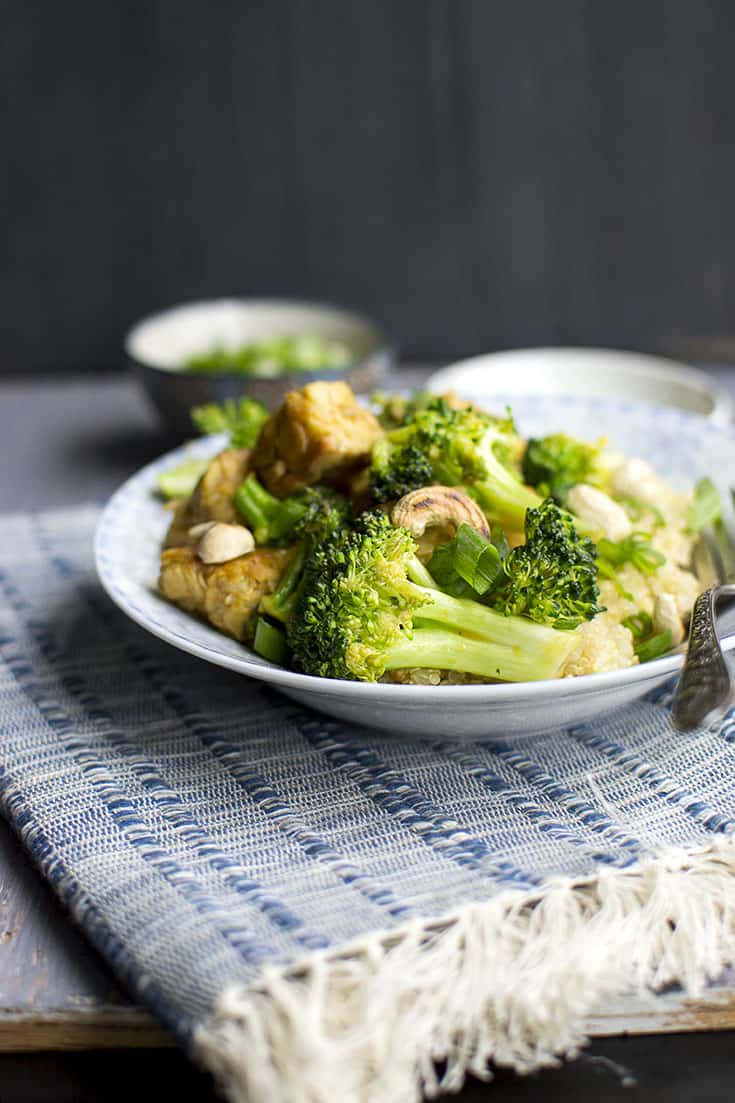 Tempeh and Broccoli with Quinoa
