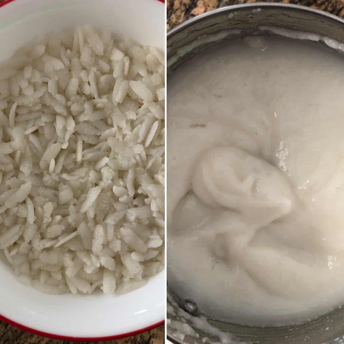 Soaked poha ground to a paste.