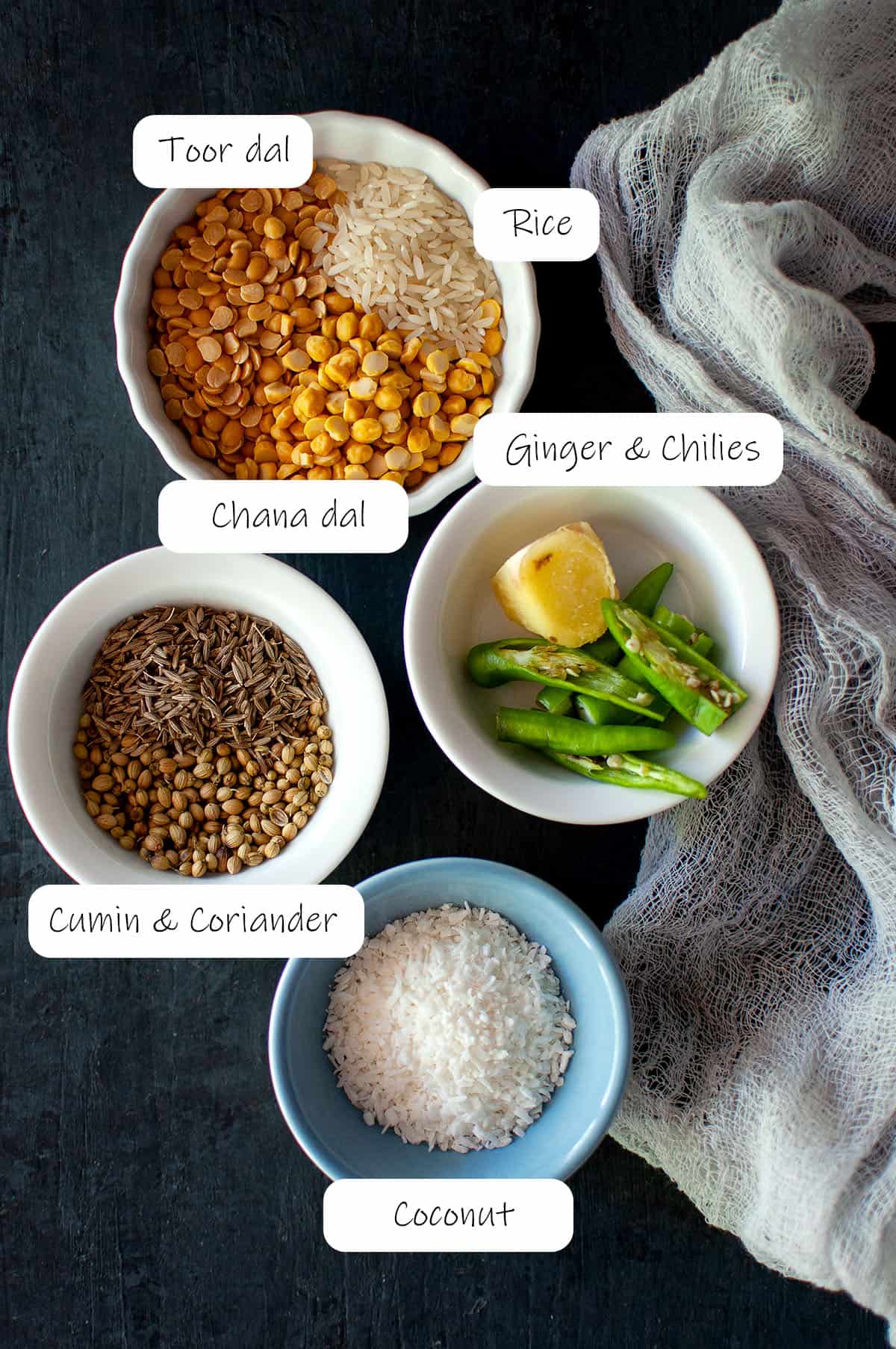 Ingredients needed for the lentil mixture, details in recipe card.