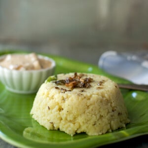 Green plate with khichdi