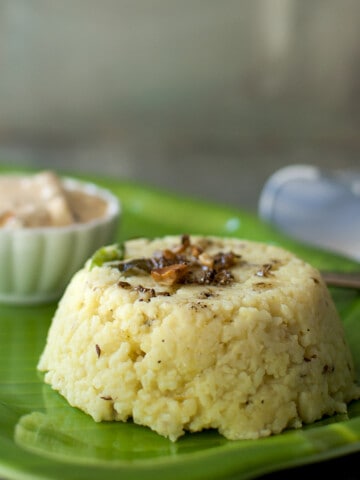 Green plate with khichdi