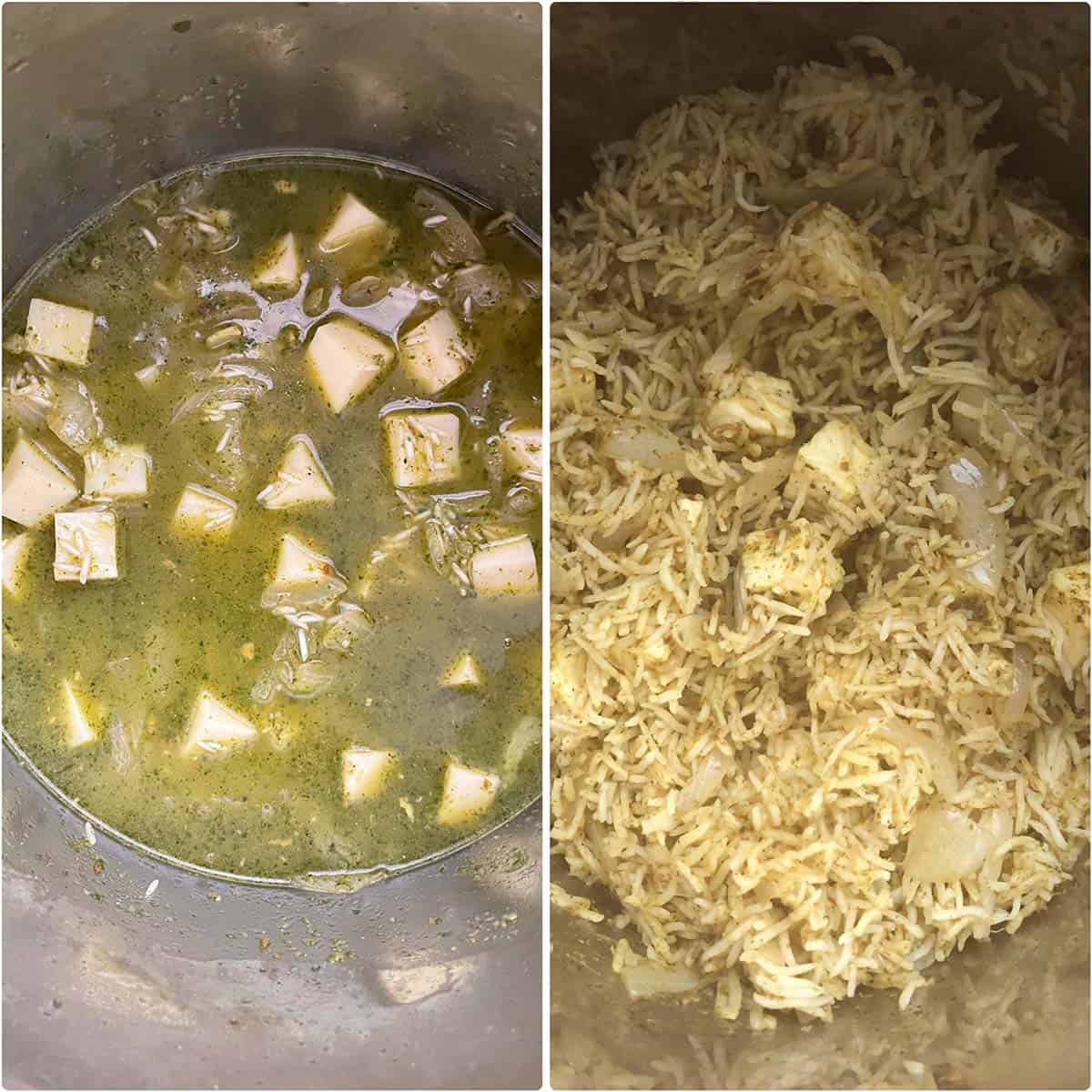 Before and after cooking