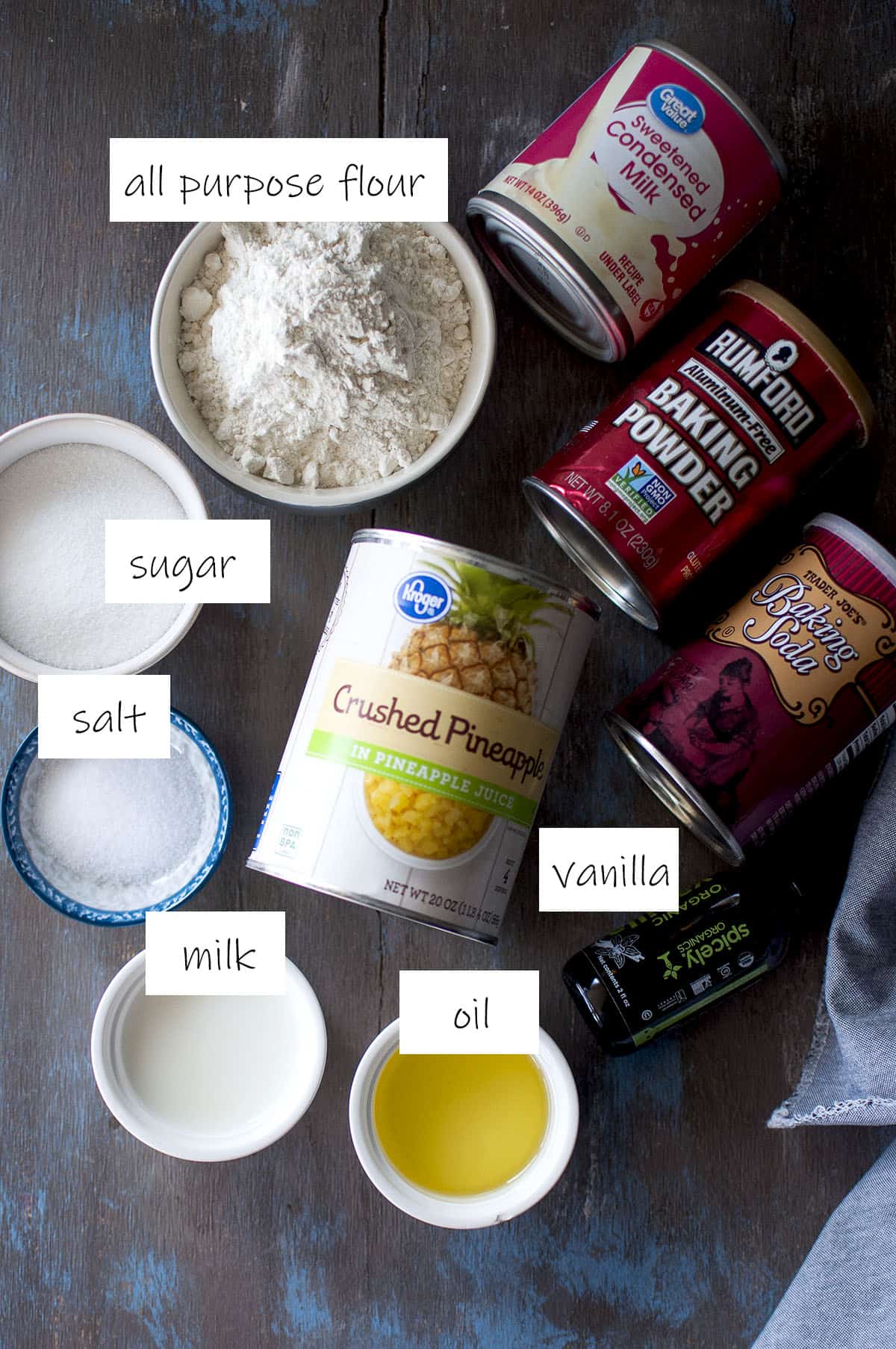 Ingredients to make the cake - details in recipe card