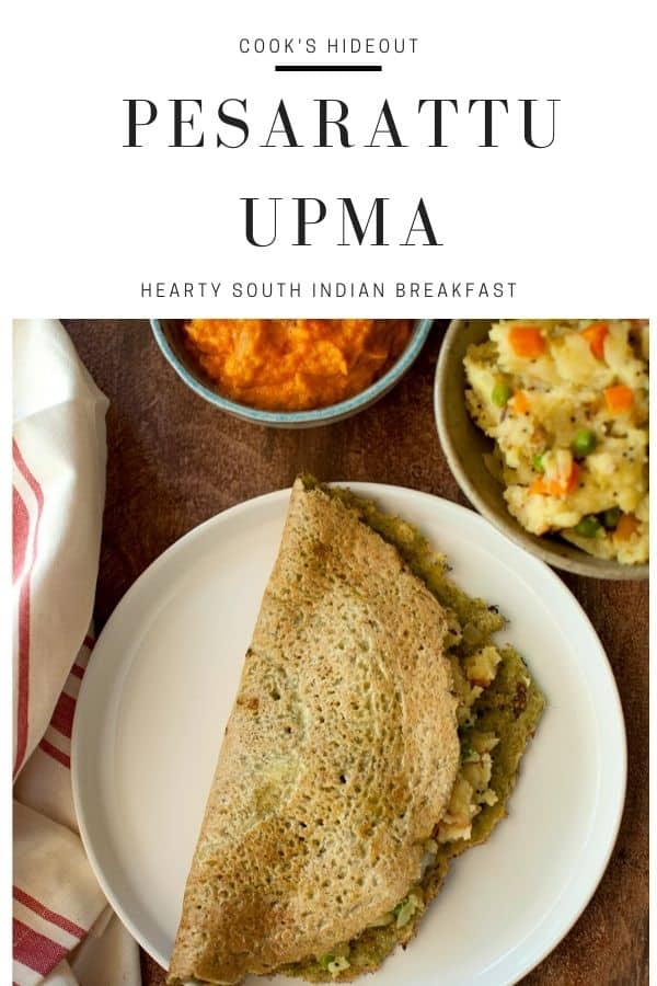 Pesarattu and upma