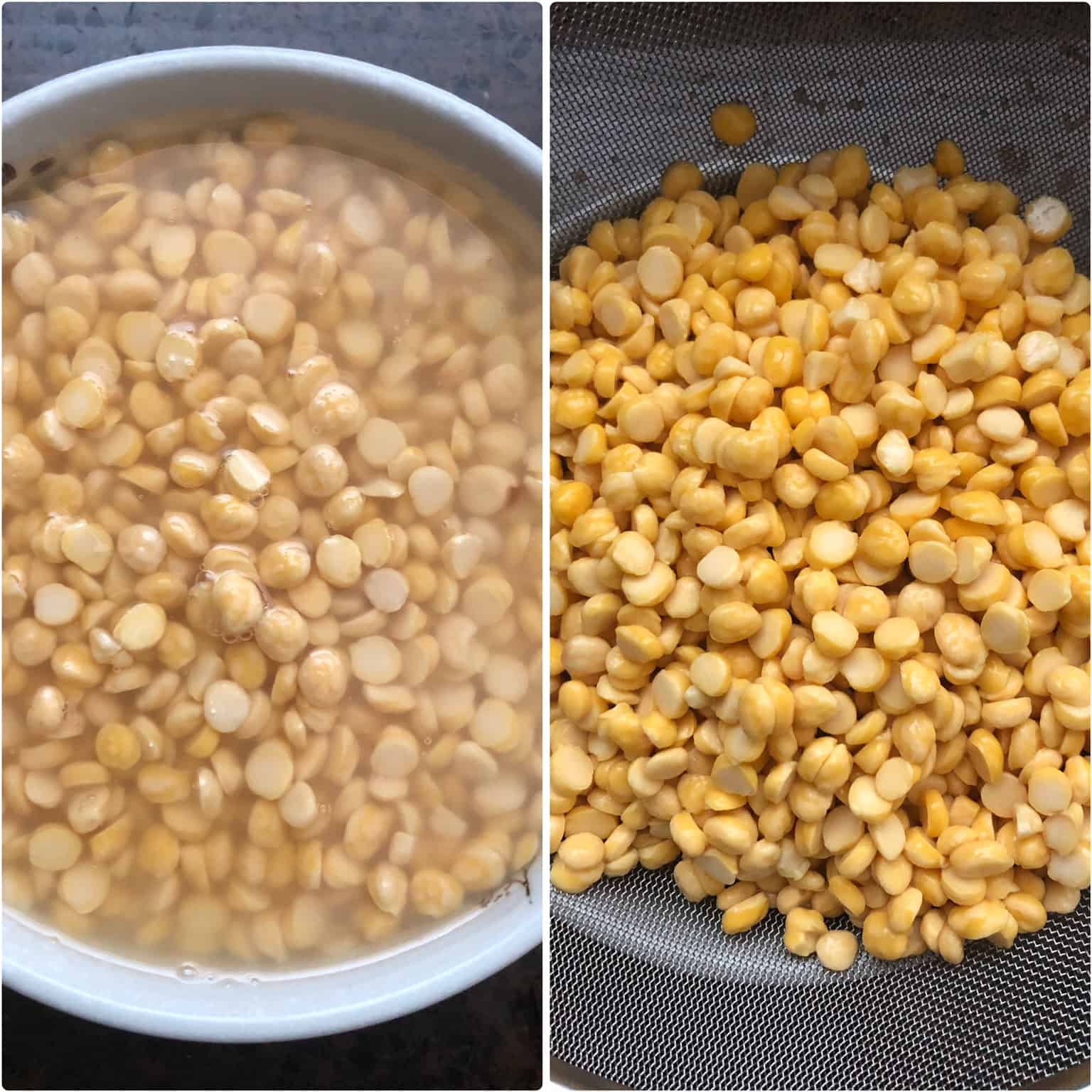 Soaked and drained chana dal