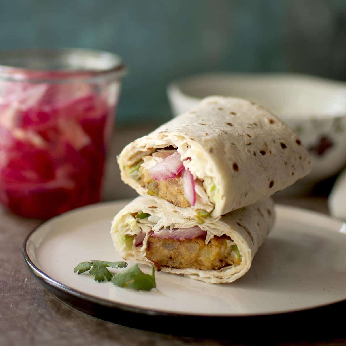Aloo Tikki Wrap
