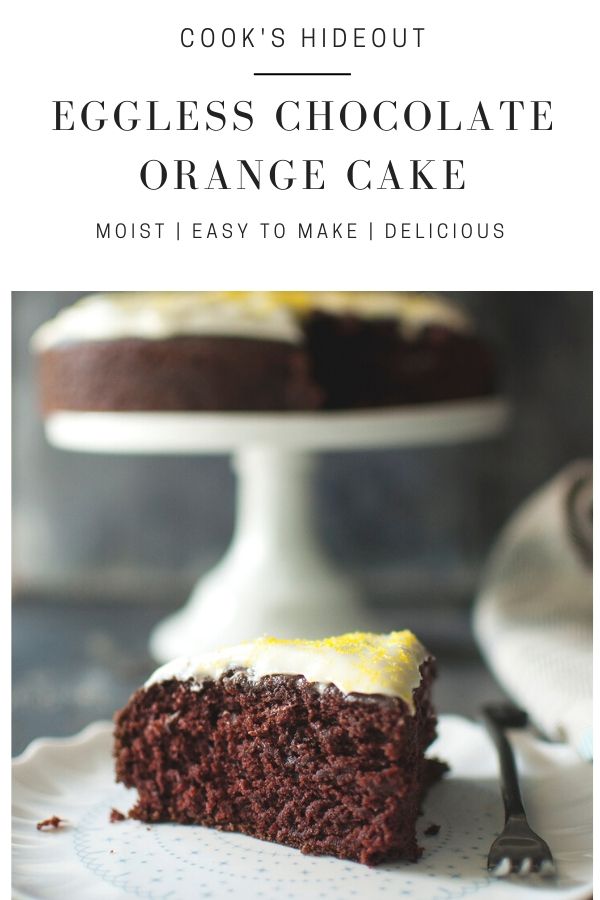 Eggless chocolate orange cake