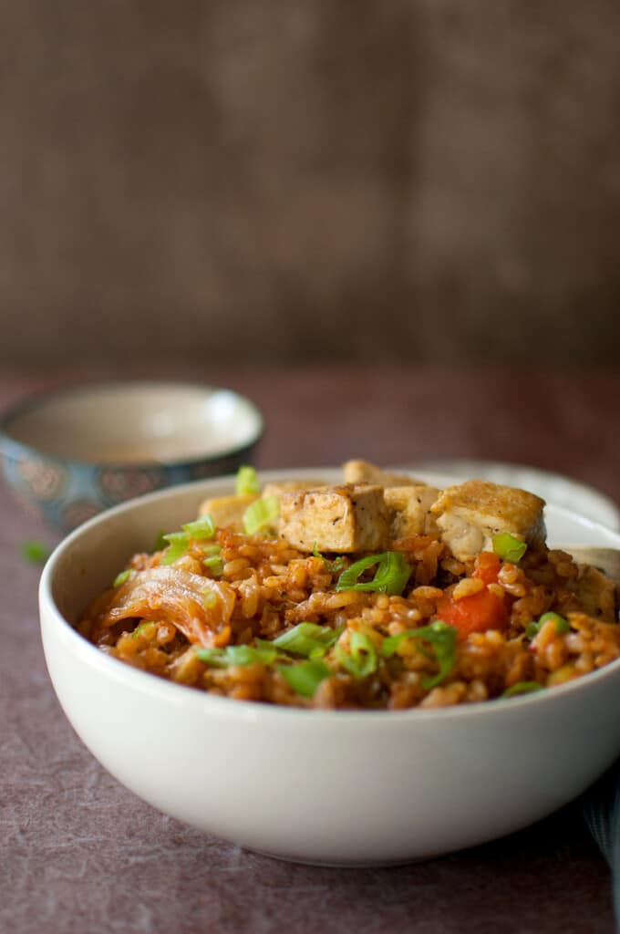 Vegetarian Kimchi Fried Rice Recipe | Cook's Hideout