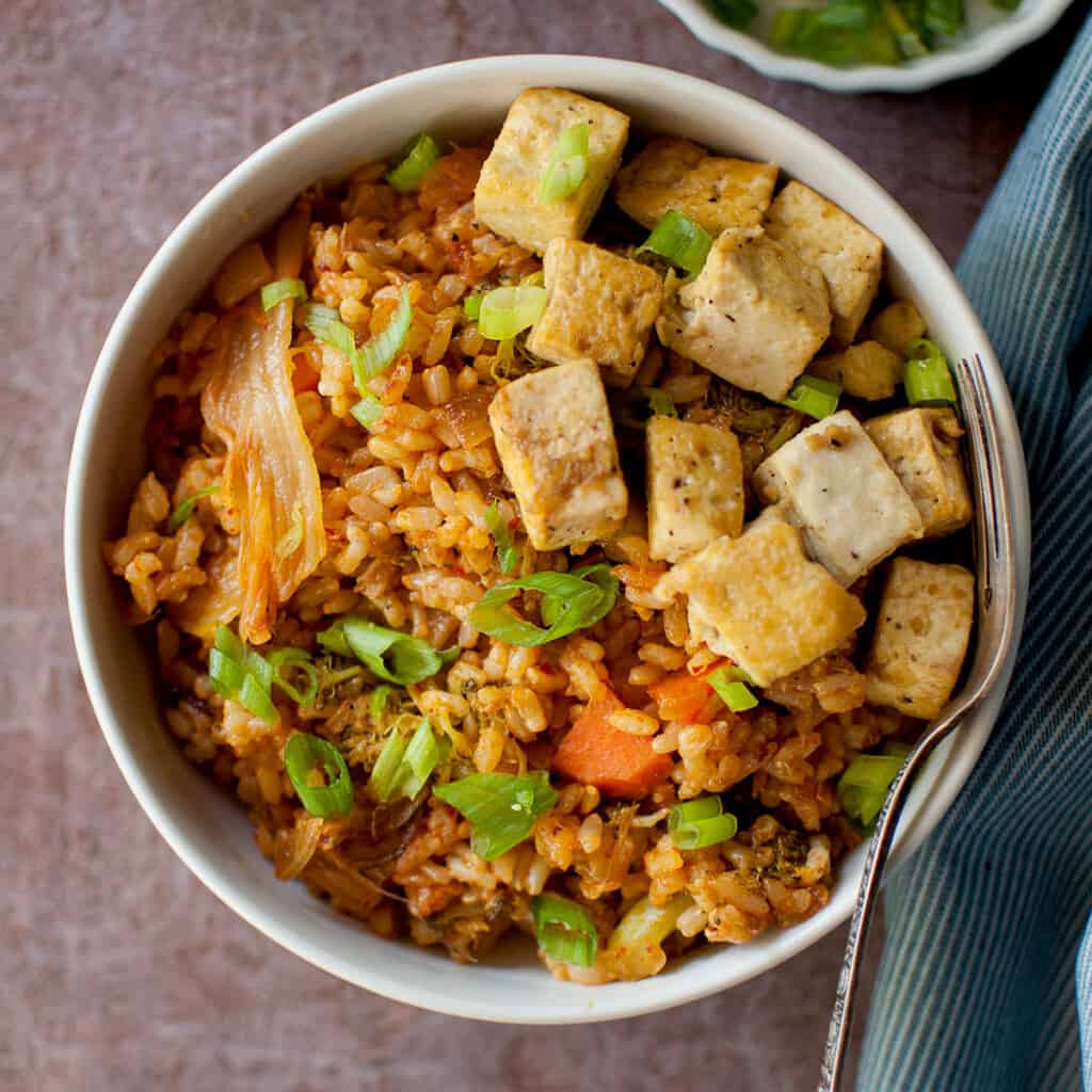 Vegetarian Kimchi Fried Rice Recipe Cook's Hideout