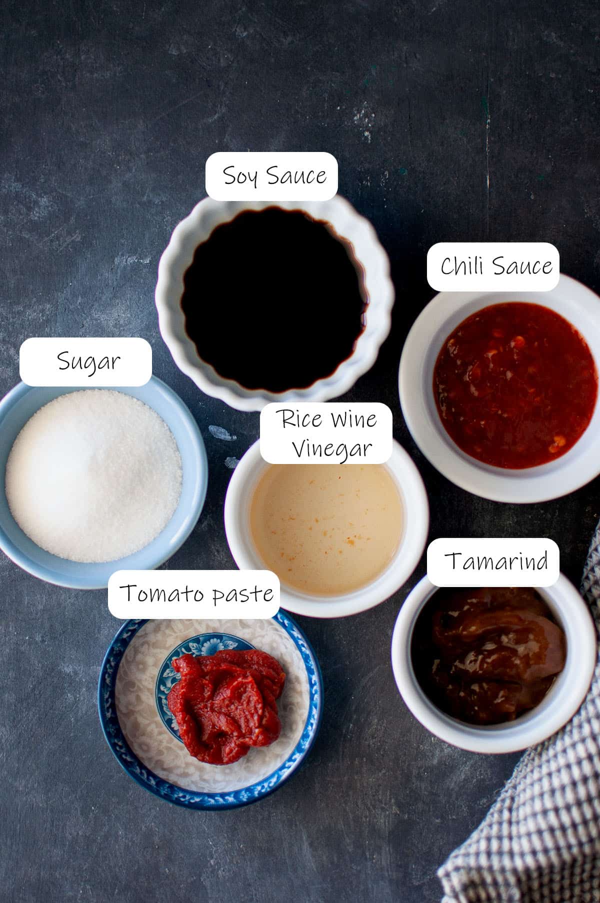 Ingredients to make the sauce, details in recipe card.