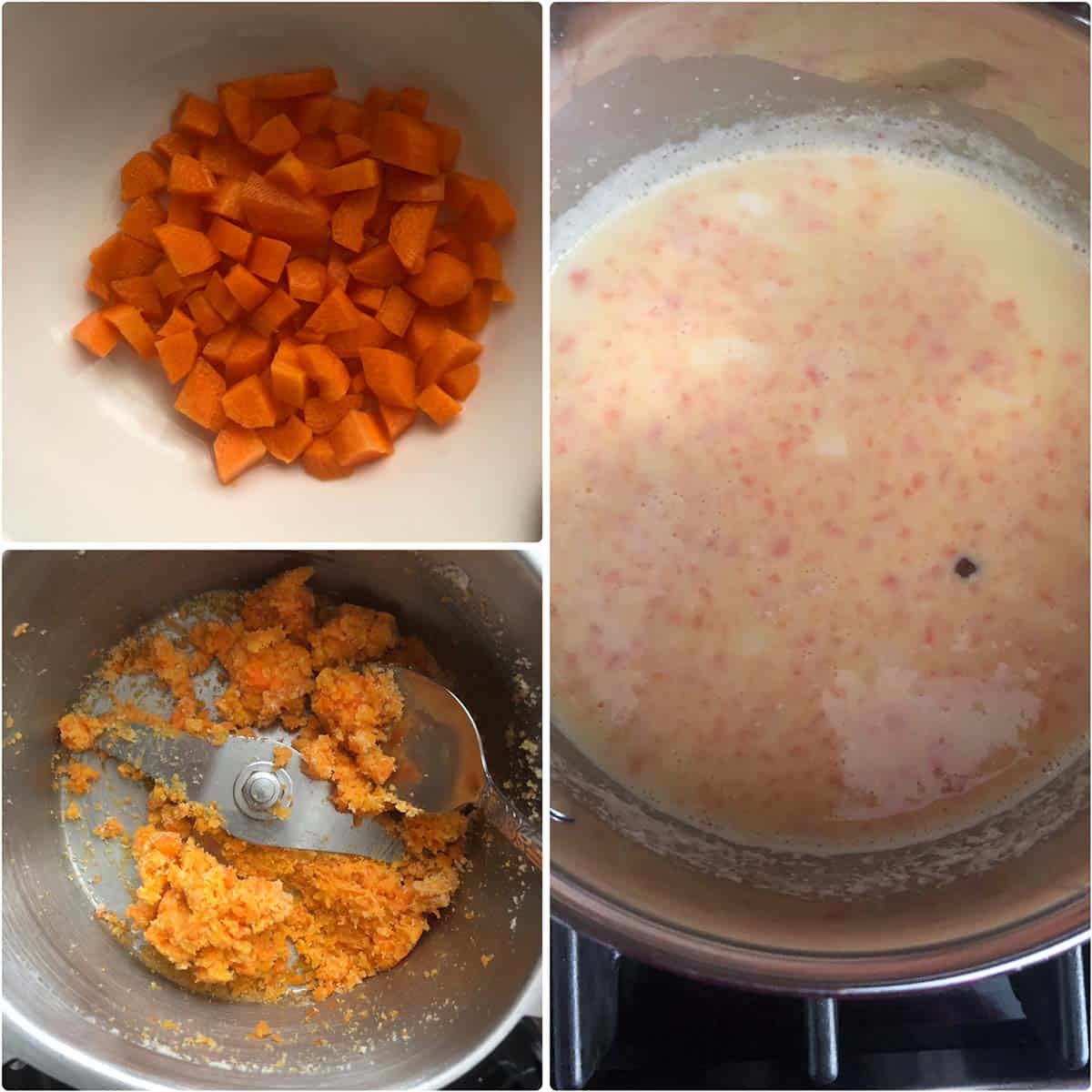 Carrot kheer step by step photos