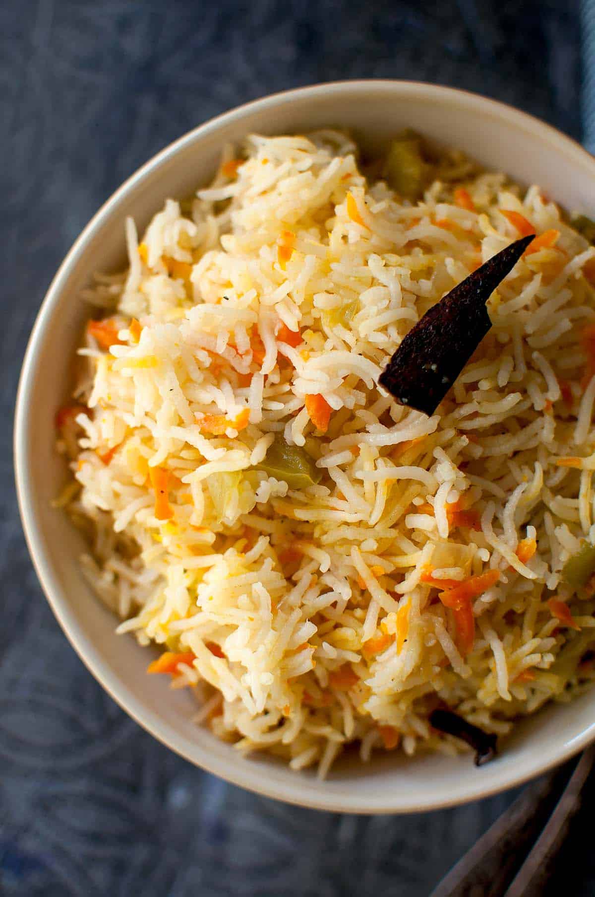 White bowl with Yemen Carrot Rice