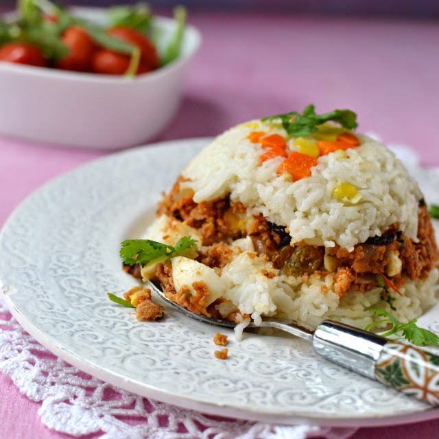 Vegetarian Arroz Tapado (Peruvian Rice & Soy Granules) for ...