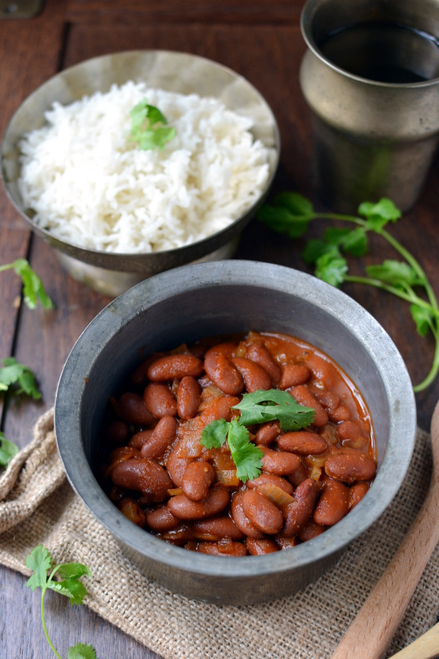 Bowl with Rajma chawal