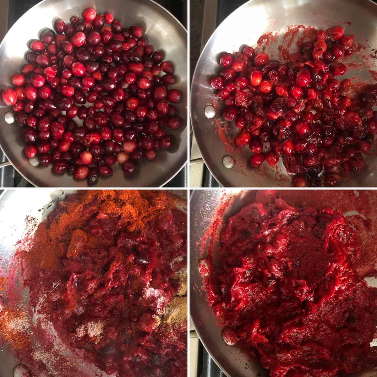 Step by step photos of making of chutney