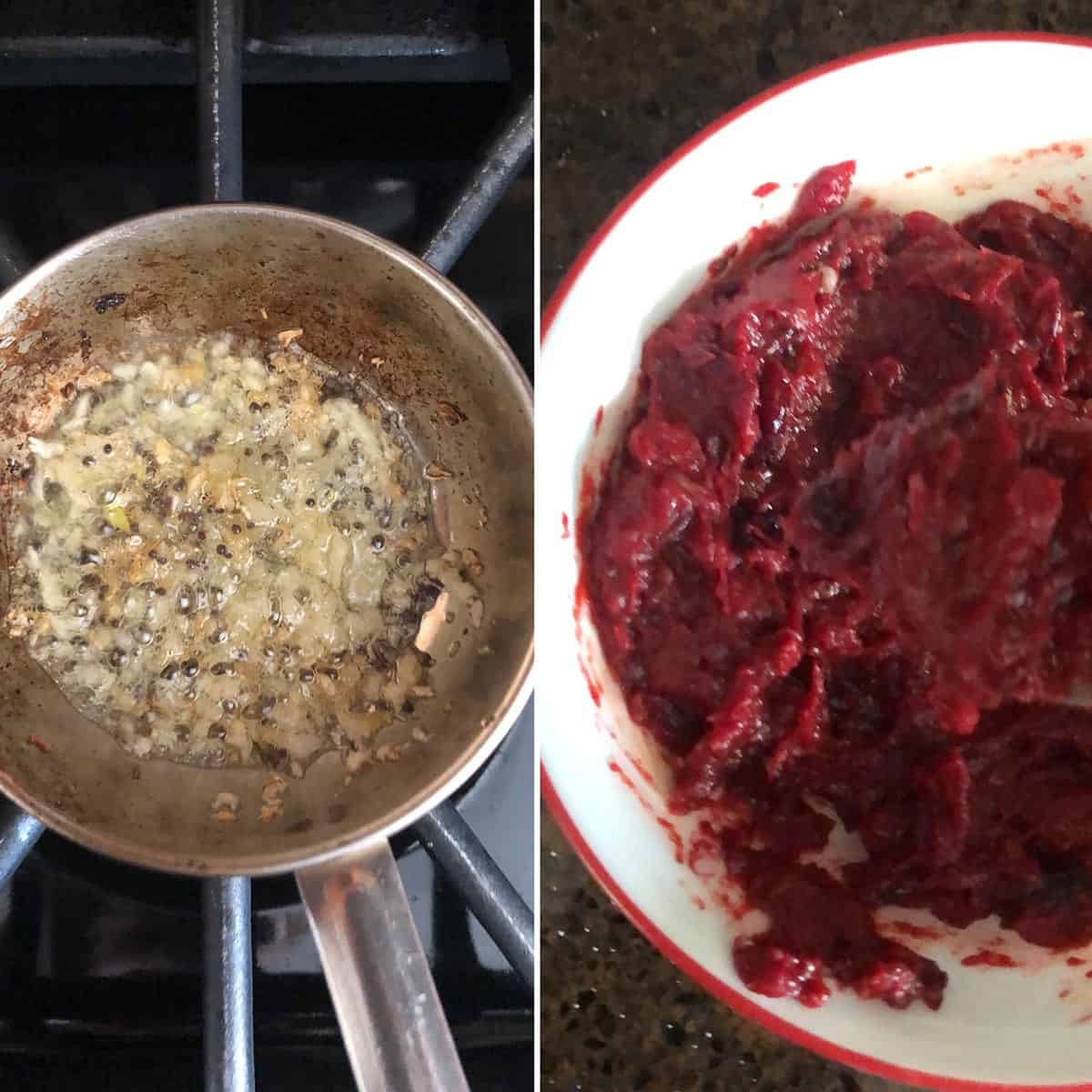 Adding tempering to chutney