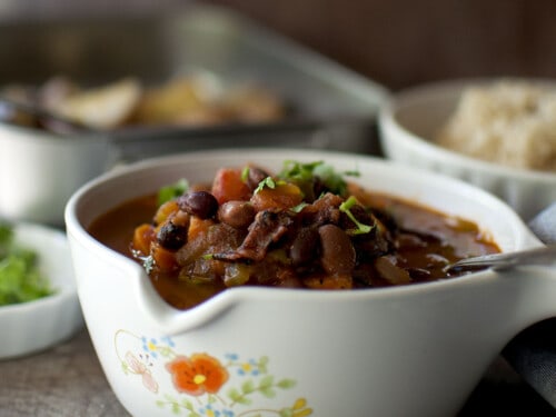 Bram Bean Pot - Soup/Stew Pot, 4 qt. - Dark Assalie Brown - Bram