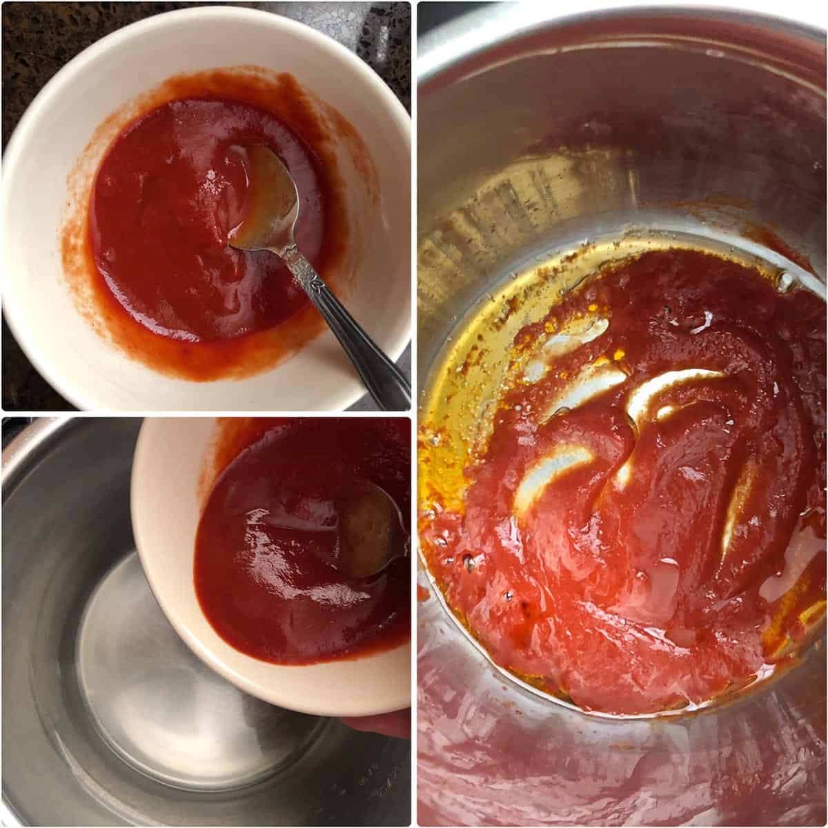 Cooking tomato paste mixture in Instant pot