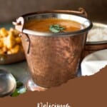 Copper bowl with Hotel style Sambar.