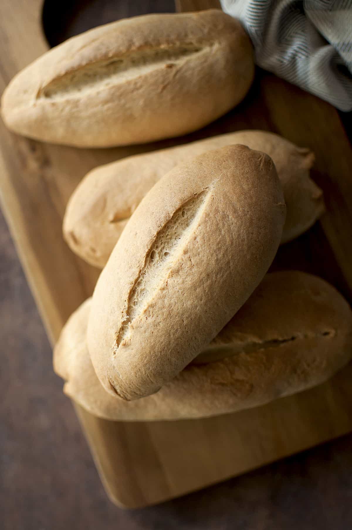 Stack of Cuban bread