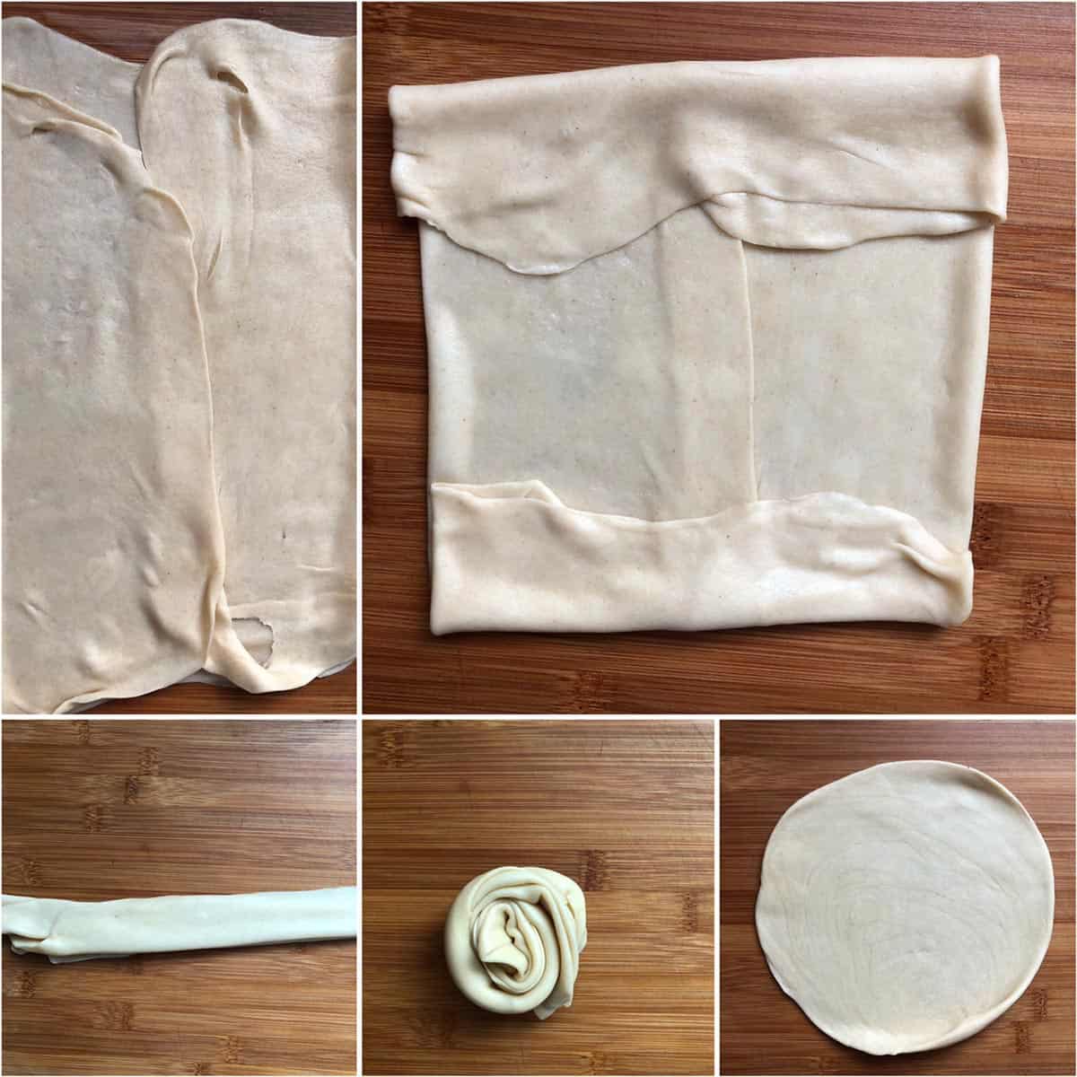 Shaping roti canai - details in the recipe card