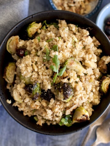 Warm brussels sprouts salad