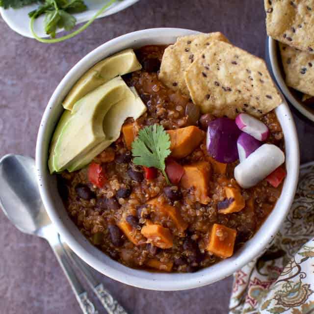 Vegetarian Sweet Potato Quinoa Chili Instant Pot Recipe Cook's Hideout