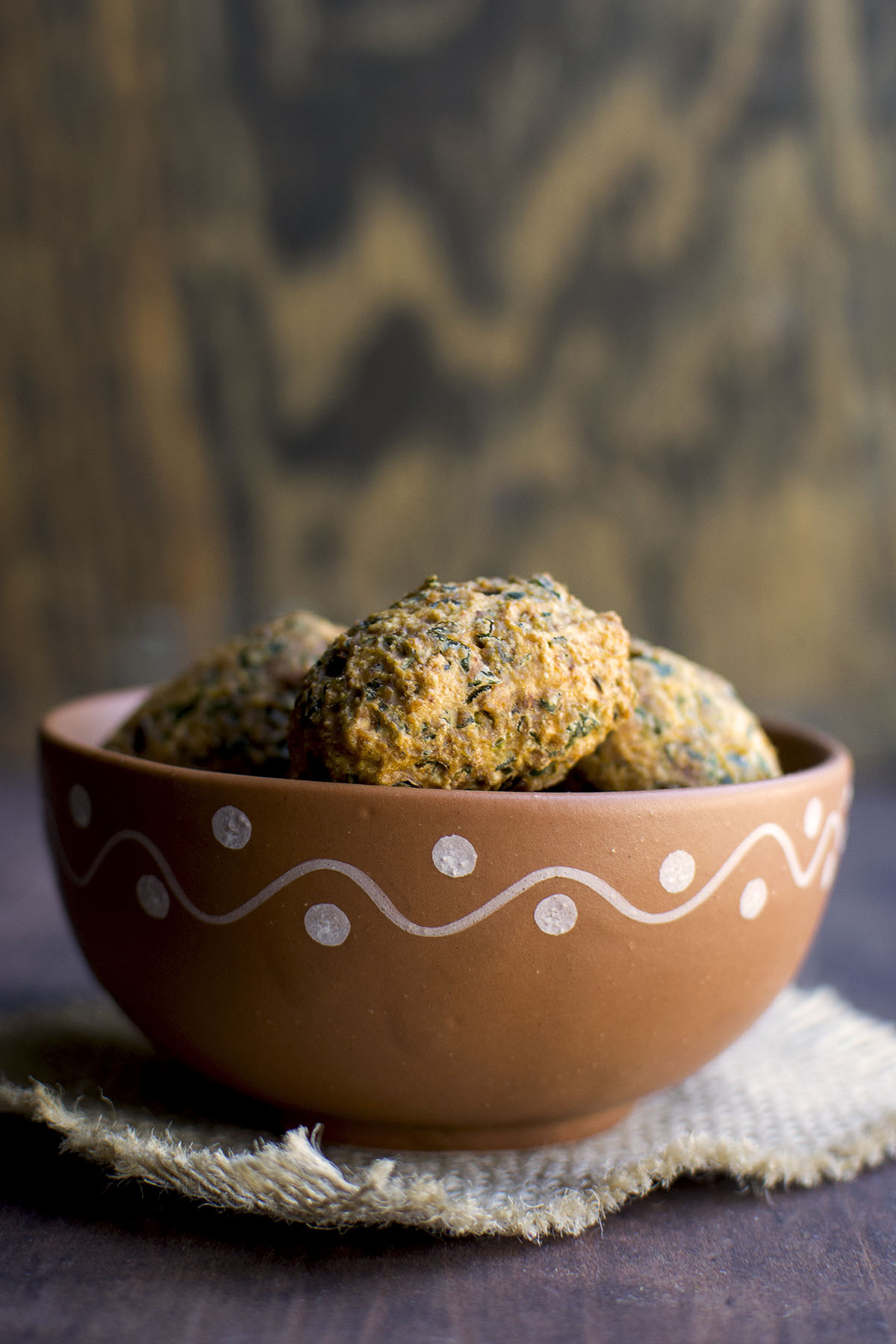 Bowl with Methi Muthiya