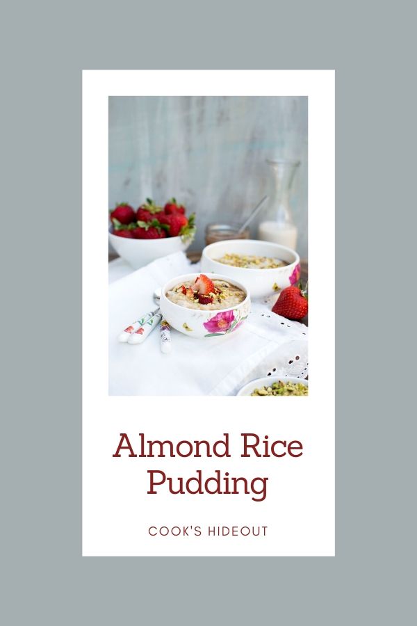 Pin image for Almond Rice Pudding