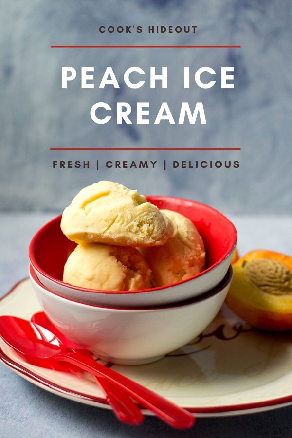 Homemade Peach Ice cream