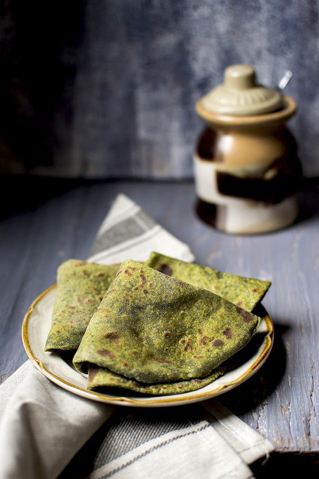 Palak avocado Roti