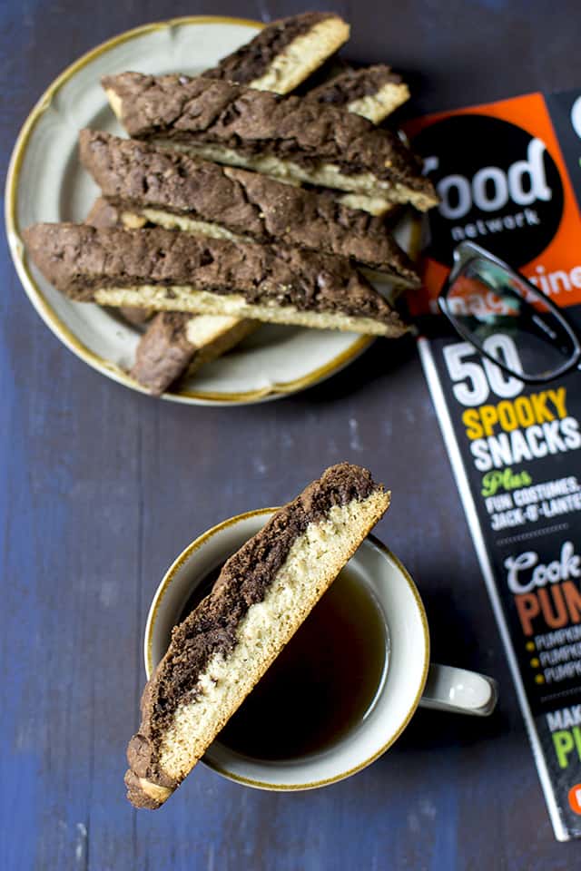 Coffee with Chocolate Vanilla Biscotti