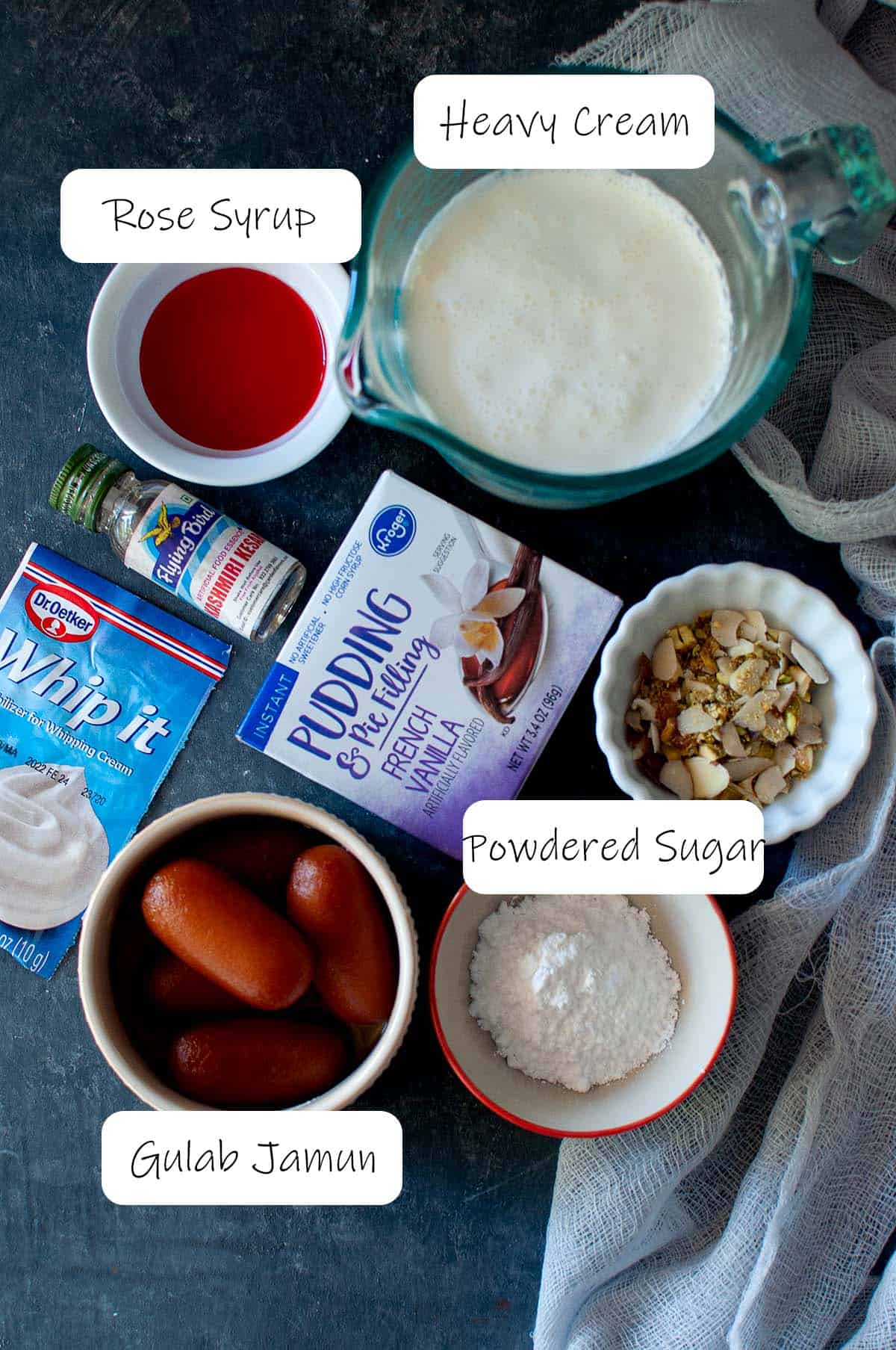 ingredients to make frosting - details in recipe card