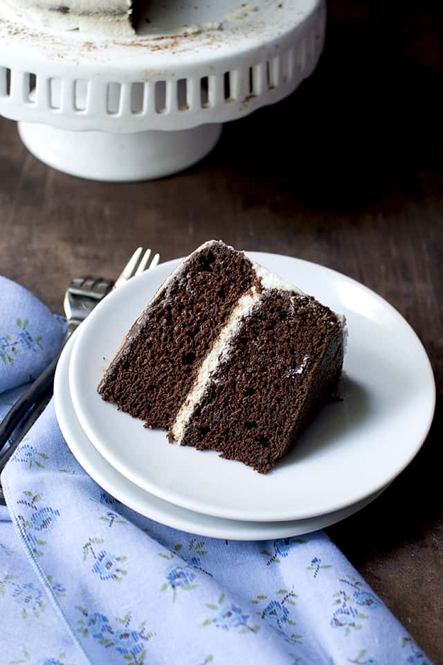 Moist and delicious mocha cake slice made for birthday