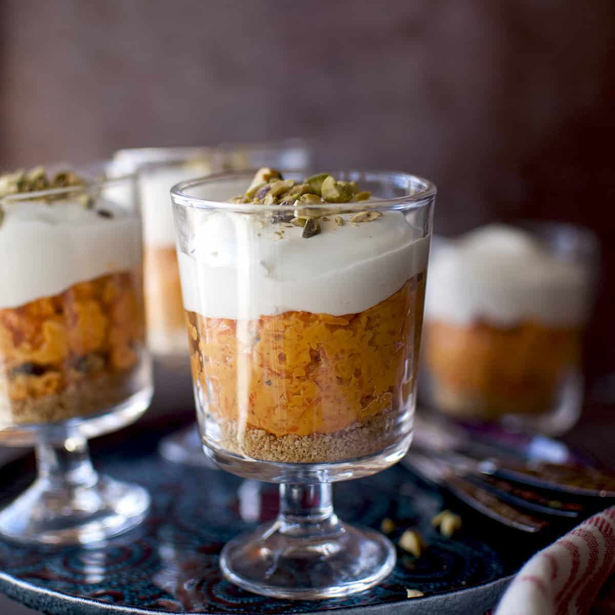 Carrot Halwa Cheesecake Recipe No Bake Dessert Cook's Hideout