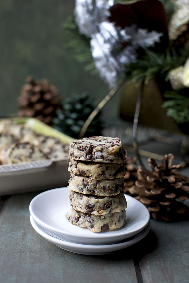 Shortbread Cookies with Chocolate chips and toffee bits