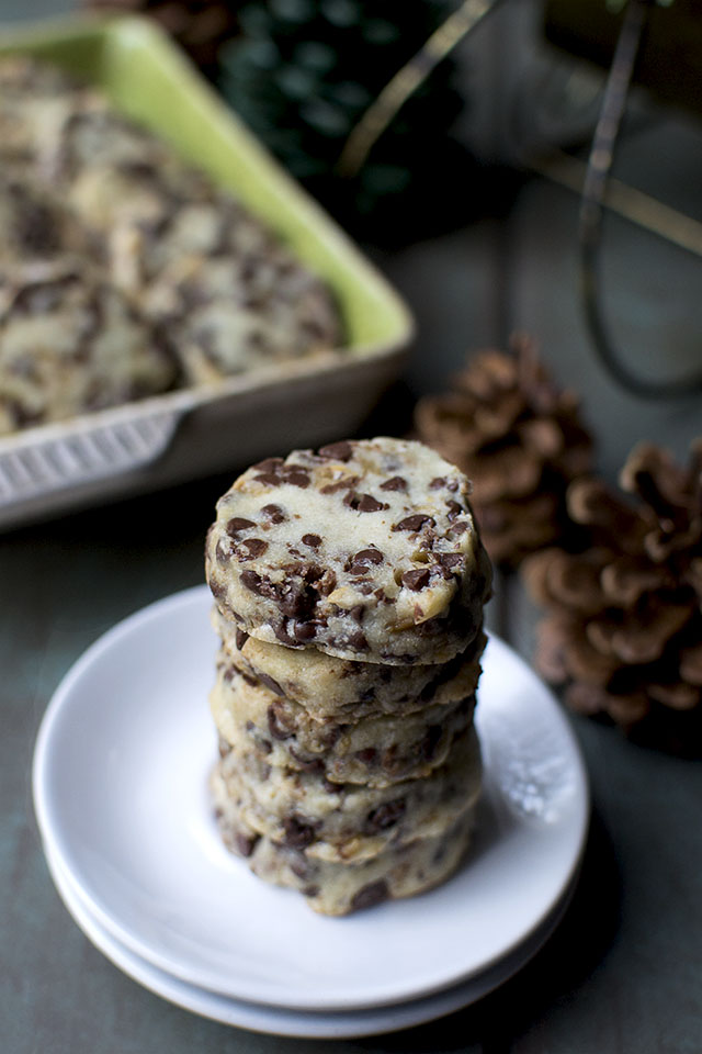 Shortbread Cookies with Chocolate chips and toffee bits