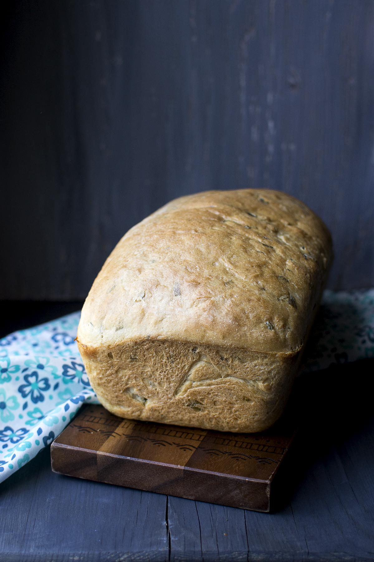 Board board with loaf of bread