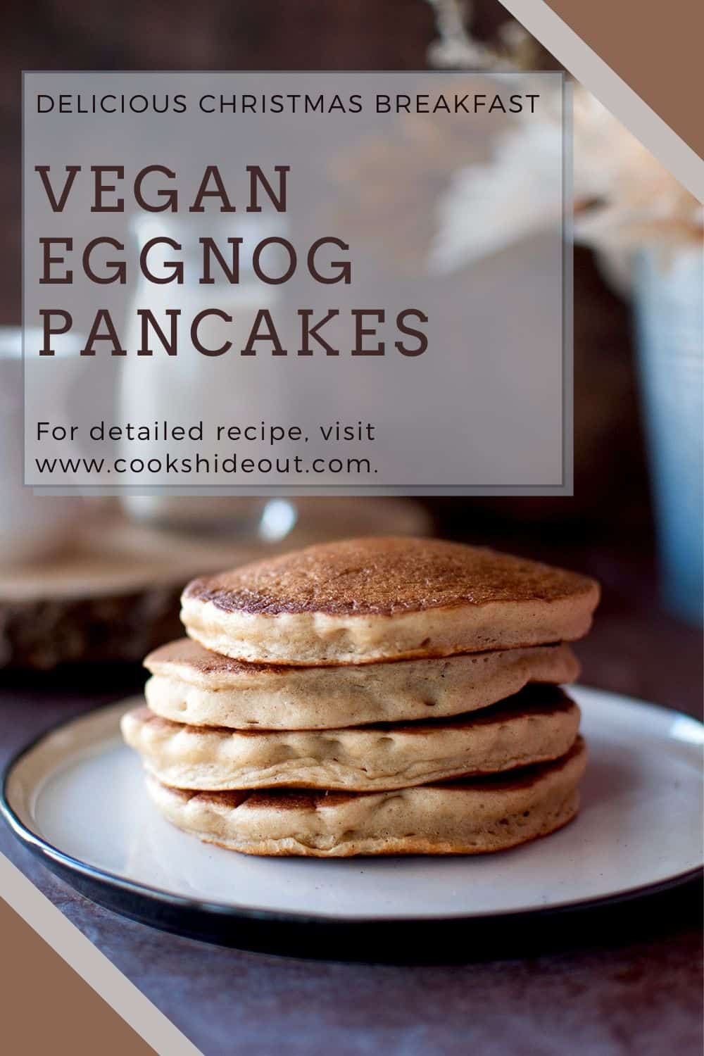 Vegan eggnog pancakes