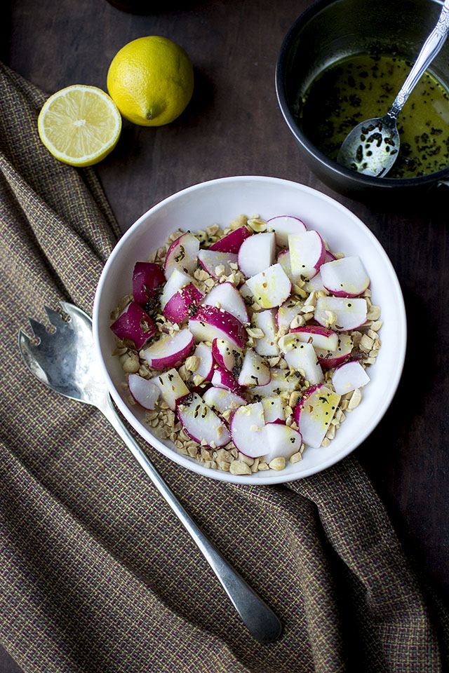 Indian Style Radish and Peanut Salad