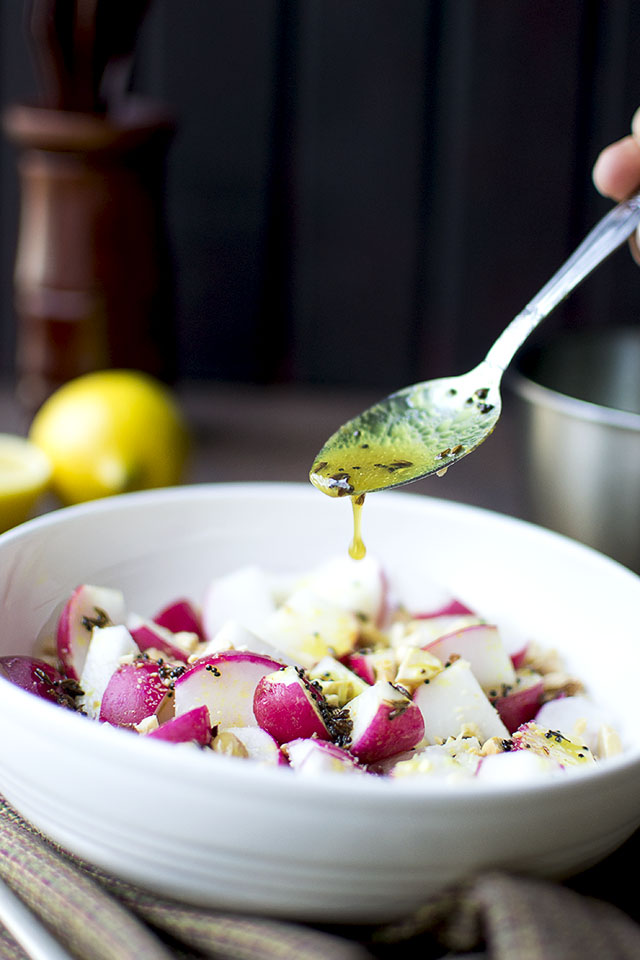 Indian Style Radish and Peanut Salad