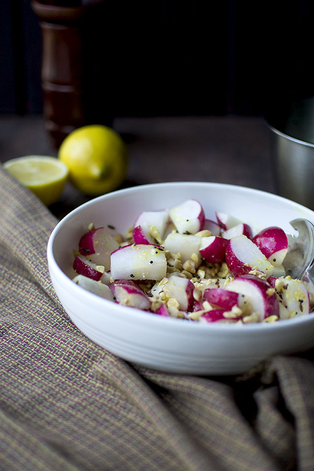 Indian Style Radish and Peanut Saladv