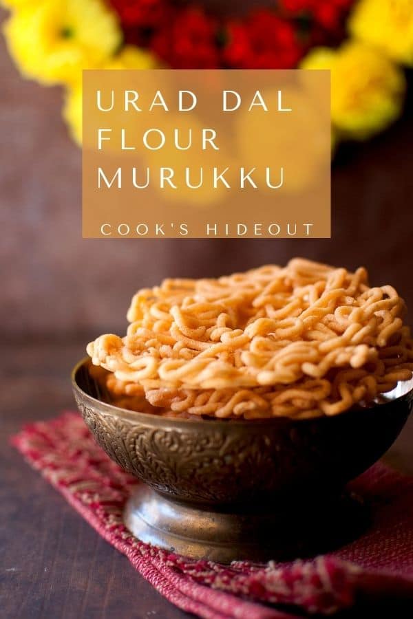 Murukku made with urad dal flour