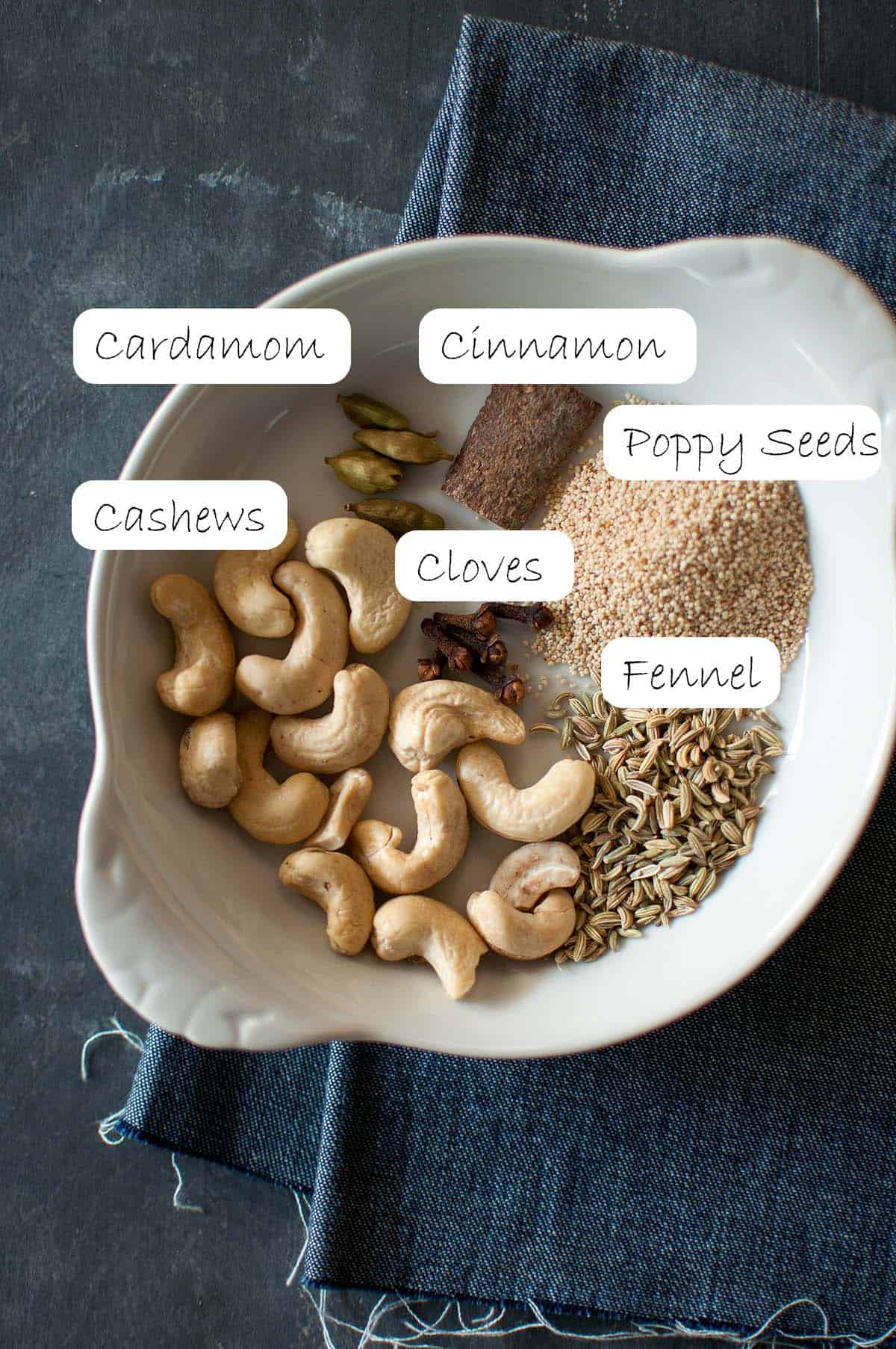 Ingredients to make spice powder - details in recipe card