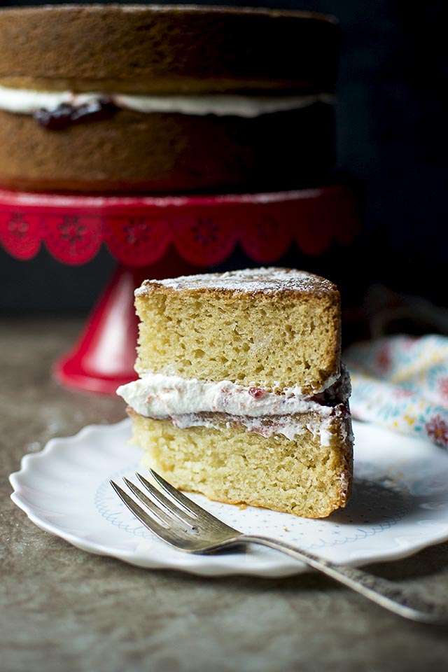Eggless Victoria Sponge Cake