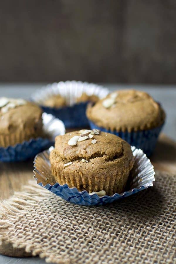 Almond Butter Chocolate Chip Muffins for BreadBakers Cook's Hideout