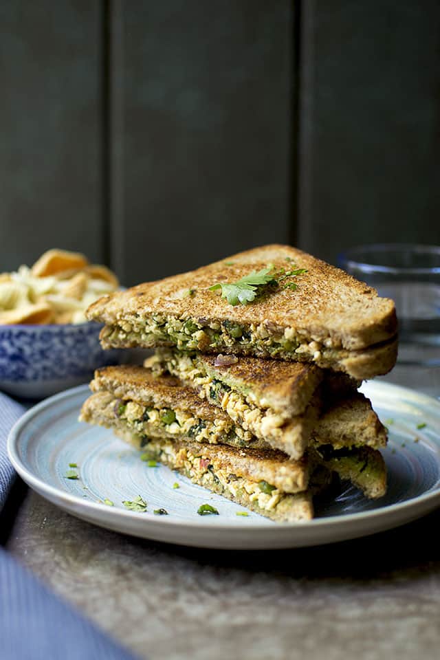 Sandwich with Paneer & Spinach