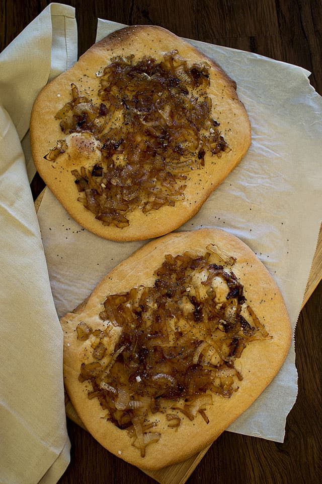 Jewish Pletzel with Caramelized Onions & Poppy seeds