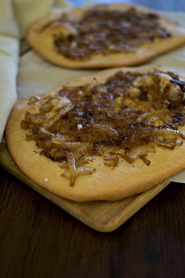 Jewish Pletzel with Caramelized Onions & Poppy seeds